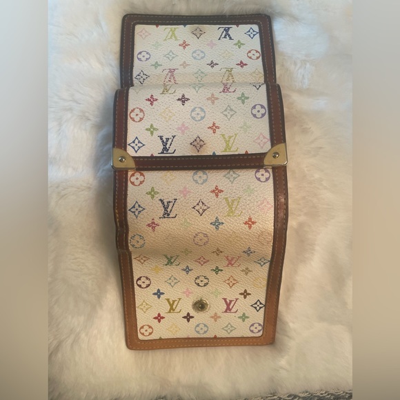 Authentic Louis Vuitton Monogram Multicolor Portefeiulle Elise Trifold Wallet - Picture 7 of 9
